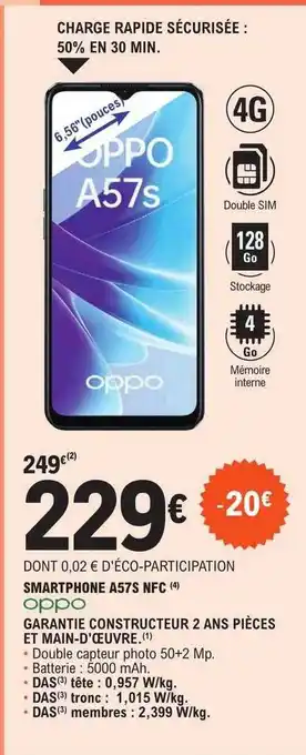 E.Leclerc Smartphone oppo a57s nfc offre