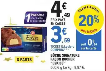 E.Leclerc Bûche signature façon rocher offre