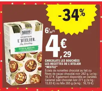 E.Leclerc Chocolats les bouchées les recettes de l'atelier offre