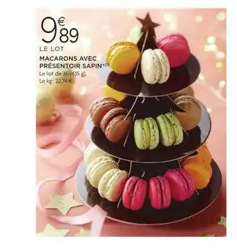 E.Leclerc Macarons avec présentoir sapin offre