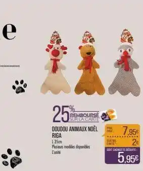 Match Doudou animaux noël riga offre