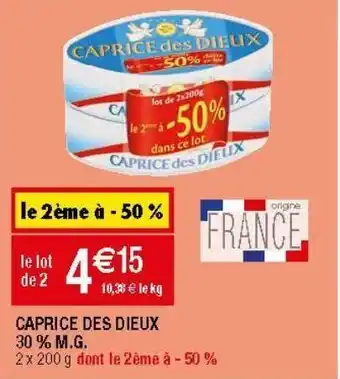 Migros Fromage caprice des dieux offre