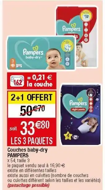 Migros Couches pampers offre