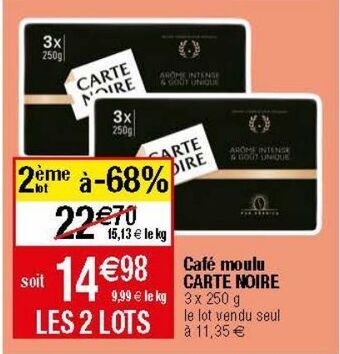 Migros Café moulu carte noire offre