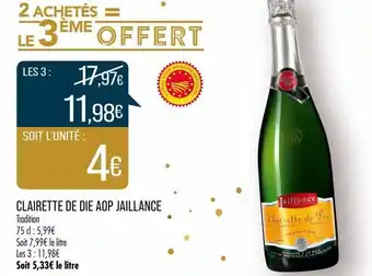 Clairette de die aop jaillance