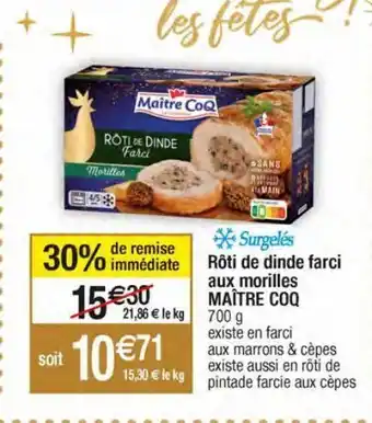 Plats cuisinés maître coq