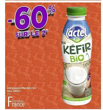 Casino Supermarchés Lait fermenté mon kéfir bio doux lactel offre