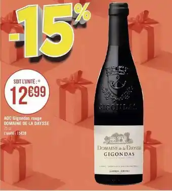 Aoc gigondas rouge domaine de la daysse