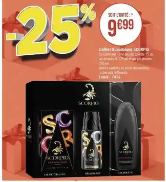 Géant Casino Coffret scandalous scorpio offre