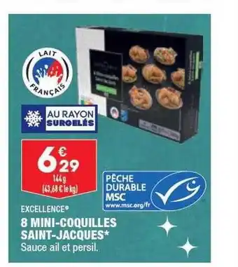 ALDI 8 mini-coquilles saint-jacques excellence offre