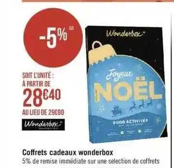 Coffrets cadeaux wonderbox