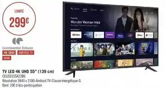 Géant Casino Tv led 4k uhd 55 offre