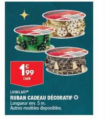 Ruban cadeau décoratif living art