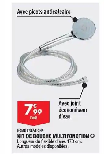 ALDI Kit de douche multifonction home création offre