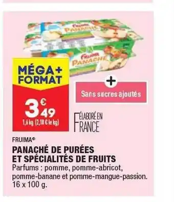 ALDI Panaché de purées et spécialités de fruits fruima offre