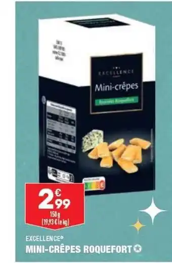 Mini-crĂȘpes roquefort excellence