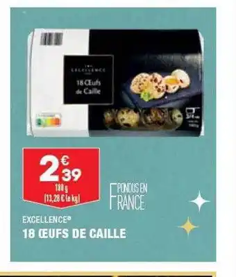 ALDI 18 œufs de caille excellence offre