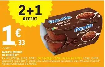 E.Leclerc Danette mousse au chocolat offre