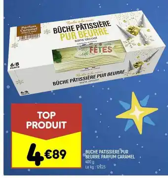 Leader Price Bûche pâtissière pur beurre parfum caramel offre