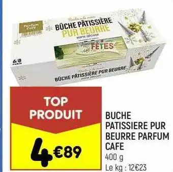 Leader Price Bûche pâtissière pur beurre parfum café offre