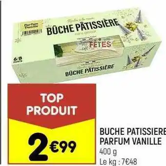 Leader Price Bûche pâtissière parfum vanille offre