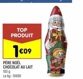 Leader Price Père noël chocolat au lait offre