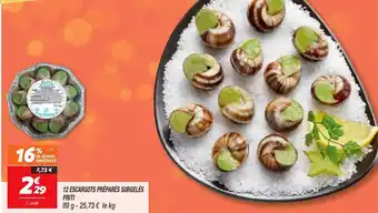 12 Escargots Préparés Surgelés Priti