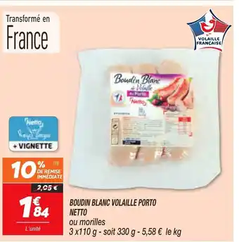 Netto Boudin Blanc Volaille Porto offre