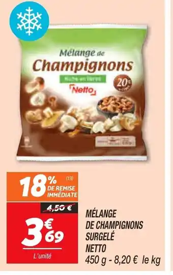 Netto Mélange de Champignons Surgelé offre