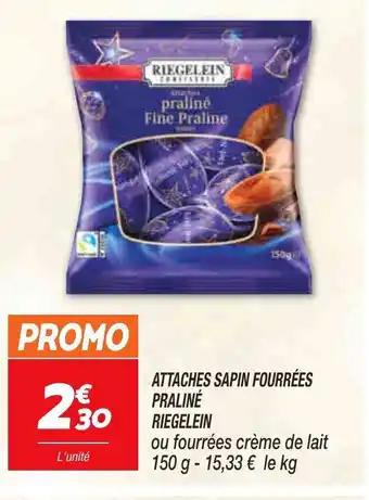 Attaches Sapin Fourrées Praliné Riegelein