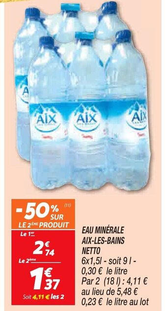Netto Eau Minérale Aix-Les-Bains Netto offre