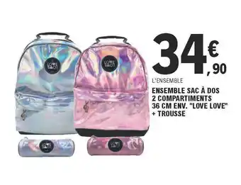 E.Leclerc Ensemble Sac à Dos 2 Compartiments 36 Cm Env. offre
