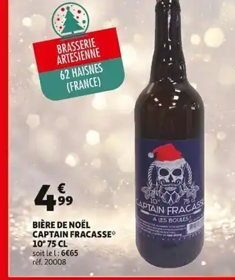 Auchan Bière De Noël Captain Fracasse 10° 75 CL offre