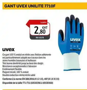 DomPro Gant Uvex Unilite 7710f offre