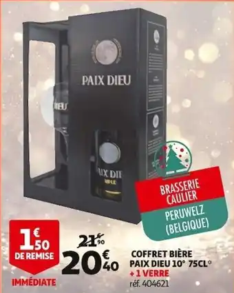 Auchan Coffret Bière Paix Dieu 10° 75CL offre