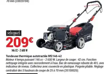 Bricorama Tondeuse thermique autotractée offre