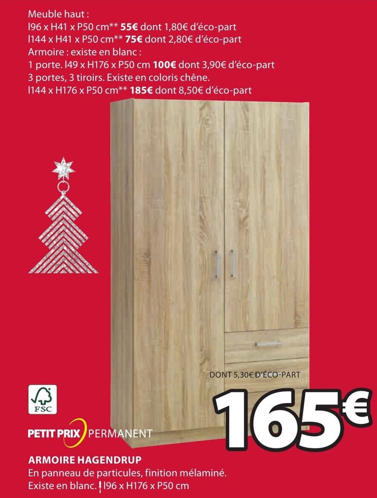 Promo Armoire Hagendrup chez JYSK