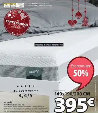 JYSK Matelas en Mousse Gold F85 offre