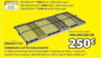 JYSK Sommier à Lattes Gold A30 Fix offre