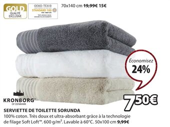 JYSK Serviette de Toilette Sorunda offre
