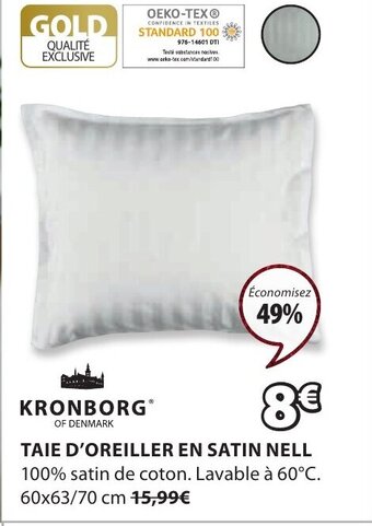 JYSK Taie D'Oreiller En Satin Nell offre