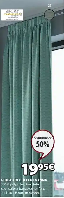 JYSK Rideau Occultant Vanna offre