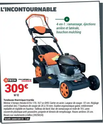 Bricorama Tondeuse thermique tractée offre