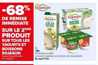 Carrefour Sur Tous Les Yaourts et Boissons Sojasun offre