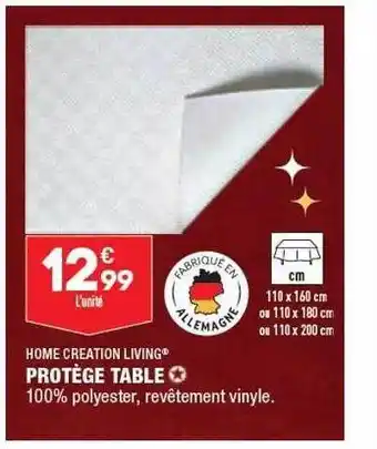 ALDI Protège table home création living offre