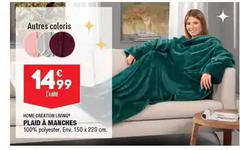 ALDI Plaid à manches home création living offre