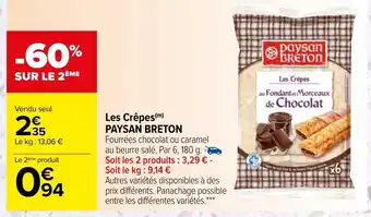 Carrefour Les Crêpes Paysan Breton offre