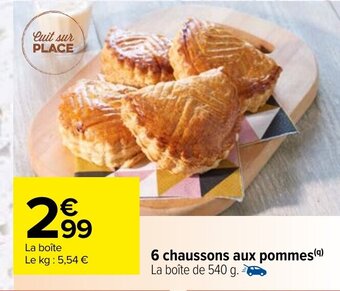 Carrefour 6 Chaussons aux Pommes offre