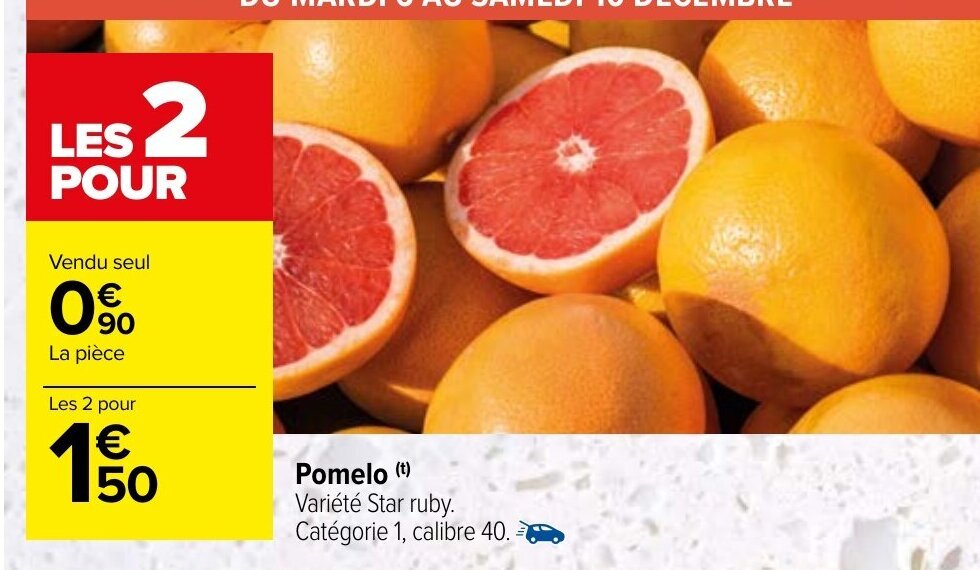 Promo Pomelo chez Carrefour
