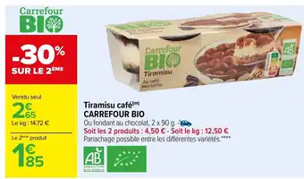 Carrefour Tiramisu Café Carrefour Bio offre